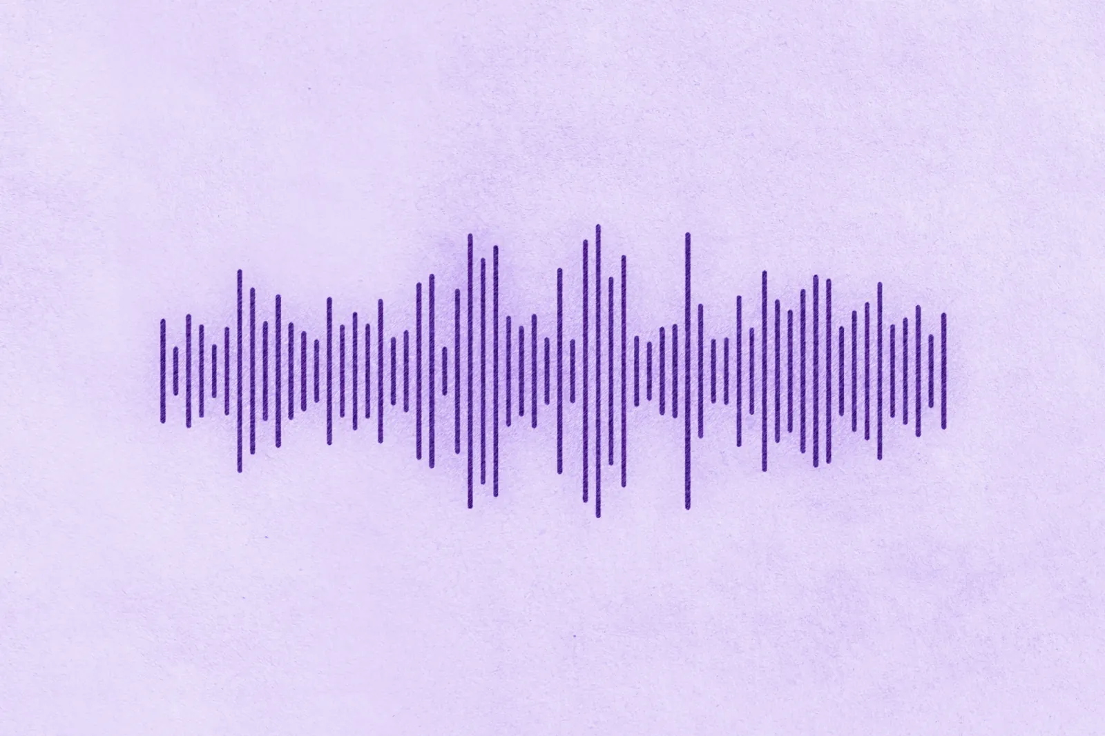 Purple audio waveform illustration